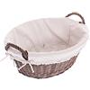 e-wicker24 Alles aus Weide - Cesto per la Biancheria, in Vimini, 60 x 44 x 23 cm, Cesto, Dunkelbraun, 60 x 44 x 23 cm