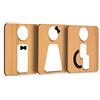 3DP Signs - Styled Knot, Set 3X- Targa Bagno Uomo Donna Disabili - Segnali Bagno Adesivi Toilette Cartelli Simboli WC (Quadrato)