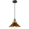 LEDSone Modern Vintage Retro Industriale Giallo Ottone Applique da Parete Lampada a Sospensione Lampada Paralume