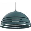 L+ lampadario a sospensione, in metallo, forma cupola, diametro 40cm, made in Italy, blu opaco [Classe di efficienza energetica A++]