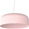 L+ Lampadario a Sospensione Moderno Cilindro in Metallo - Diametro 50cm Attacco E27 - Made in Italy - per Cucina e Soggiorno (Rosa, 50cm)