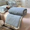 Odot Trapunta Piumino Estivo Reversibile, 4,5 Tog Cotone Trapuntino Copriletto Leggera Primaverile Coperta Trapuntatura Morbido per Letto Matrimoniale (Pois blu,200 * 230cm)