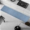 Comart - Tappeto Cucina Trama - 50x240 cm - Antiscivolo - Assorbente - Facile da Pulire - Passatoia in Poliestere Intrecciato - Resistente - Moderno - Runner per Corridoio e Entrata - Blu