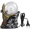 Uonlytech HalloweenTavola da tavolo, sensore di tocco con luce di con lancetta teschio, sfera al plasma di Halloween per tavolo camera da letto
