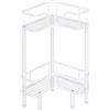 KJHWYXD Mensola Doccia Angolare Senza Forare, Porta Shampoo Sapone Doccia Da Terra, Grande Capacità Scaffale Bagno Per Bagno Cucina(Size:2 Tier,Color:Bianco)