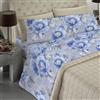 BANZAII TEXTILE INNOVATOR ONLINE Banzaii - Completo Lenzuola Matrimoniale Maxi In Microfibra Made In Italy Con Angolo h 30 cm Alessia Blu