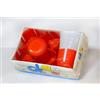 N/D Sottobicchieri Reggibicchieri in Plastica Set 6 Pezzi Porta Bicchieri Antivento Anticaduta (Rosso)