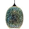 Wiyuer Lampadario a sospensione 3D colorato fuochi d'artificio lampada a sospensione in vetro lampadario moderno lampada da soffitto E27 decorazioni illuminazione per sala da pranzo bar ristorante