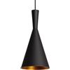 LEDKIA LIGHTING - Lampada a Sospensione Lennon | Design Vintage Anni '60 | Cavo Regolabile | Compatibile con Lampadina E27 Ø95mm | Per Soggiorno, Cucina, Camera da Letto, Nero, Metallo