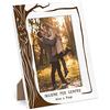 Maverton Cornice Foto - Bianca - in Legno - 20,2x27 cm - cornici A5-15x21 cm - da Personalizzare con Incisione - Porta Foto da Parete - Portafoto da Tavolo - per le Coppie - Albero