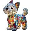 HGFYE Serie Cani Arte Luce Notturna Dipinta a Mano Lampada LED con Ornamenti in Resina Lampade Per la della Cameretta dei Bambini e della Camera da Letto per gli Amanti dei Cani(West Highland Terrier)