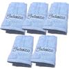 AmiAmarena Set asciugamani per asilo. 5 asciugamani per asilo con asola e nome ricamato. Asciugamani personalizzati per bambini (Celeste, Nome)