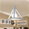 Kovalmax® Lampadario da soffitto a sospensione triangolo 3d portalampada e27 senza lampadina cucina soggiorno