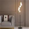 Wylolik Lampada da Terra per Soggiorno 6 Paralume a globo in vetro Stile moderna con Interruttore Individuale, per Soggiorno, Camera da Letto e Ufficio, 63 (Fornitura di sorgenti luminose)