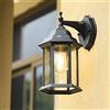 Mengjay Trade Lampada da parete da esterno rustica in nero antico IP44 E27 fino a 60W 230V lampada da parete da esterno resistente alle intemperie. (Stile C)