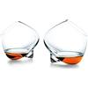 HNGM Bicchieri Whisky 2 Pezzi Rotating Top Pancia Belly Whisky Glass Liquor XO Cognac Brandy Whisky Whisky Whisky Rock Tumbler (Capacity : 250ml, Color : 2 PCS Glass)