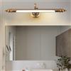 GZZBMY LED Specchio Applique da Parete Impermeabile IP44 Lampada da Parete Bagno 240° Ruotabile Iluminazioni per Pareti Retro Bronzo Placcato Interno Lettura Comodino 3000/4500/6500K (Luce Naturale,71cm)