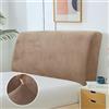 KAYBTNT Copri Testata Letto Matrimoniale in Velluto, Copri Testiera Letto Matrimoniale Elasticizzata, Copritestiera Protezione a Tinta Unita, Copertura Copritestata Letto (Taupe, 150-170cm)