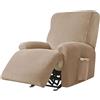 JHLD Velluto copripoltrona relax reclinabile-Cammello-1 posto