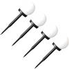 Artibetter Palla Luminosa Solare Bianca da Esterno a Forma di Sfera, Lampada da Giardino Accensione Automatica, 4 Pezzi per Prato e Patio