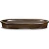 CERTRE - Vaso Bonsai Ovale in Gres, Modello Pisa, Made in Italy, Colore Crema Catalana Chiara (Smaltato)| Misure esterne 33,5x21x4,5 cm