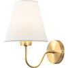LOVIVER Lampade da parete moderne Apparecchio E27 con paralume Lampada da parete Lanterna decorativa Illuminazione per soggiorno Corridoio Camera da letto, Bianco