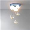 DENGJIN Lampada A Sospensione A Soffitto Con Paralume In Acrilico Sferico A LED Con Cavo Regolabile, Lampadario A Soffitto A Farfalla Per Cameretta Dei Bambini Geometrica, Lampada Da Soffitto Con Montaggio A