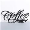 ABCDEFG - Arte Murale Moderna in Metallo - Decorazione Murale a Tema Caffè per Soggiorno e Camera da Letto