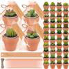 Aottom 36 candele succulente tealight a forma di cactus per feste - candele succulente tealight, candele sfuse per bomboniere, candele tealight a forma di cactus con mini portacandele in argilla di