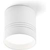Vivida International JUPITER Plafoniera LED a Cilindro Bianco con 3 Anelli, 20W, Dimensioni Ø 128mm, H 128mm