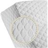 PARAMAISON Coprimaterasso Massaggiante Bubble, Antiacaro e Anallergico| 180x190 cm - Bianco