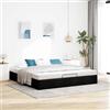 IKAYAA Letto Matrimoniale 180x200 con Contenitore Idraulico e Sollevamento Imbottito con Rete a Doghe-Nero-180 x 200 cm