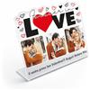 PV Grafik® Regalo San Valentino per lui Personalizzato, Lampada con Foto Personalizzata, Quadro Fidanzata,Regalo Fidanzato, Idea Romantica per lei, San Valentino per lei (Love)