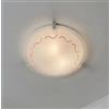 Generico Plafoniera da soffitto classica in vetro rotonda decorata marea camera da letto, sala da pranzo, cucina, bagno, ingresso D 30 cm (ROSA)