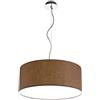 OLUX ILLUMINAZIONE - Lampadario Soggiorno Moderno in Tessuto, Lampadario a Sospensione Ideale per Salotto e tutte le stanze della Casa, Perfetto per Led,Made in Italy(Mod.Roary-Tortora scuro-50cm)