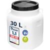 Garronda serbatoio acqua quadrato BPA-free da 30 litri per alimenti, tanica per acqua, contenitore con coperchio, adatto per la conservazione di crauti, fermentazione o salamoia GD-0088, Bianco