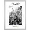 FRAMO 35mm Cornice per Immagini 42 x 53 cm | Argento Opaco | Cornice in MDF Fatta a Mano con lastra di Vetro Artificiale antiriflesso a Prova di Rottura e Robusta Parete Posteriore in MDF