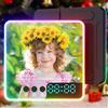 witfox Magnete da Frigorifero con Musica - Calamita Personalizzata con Orologio e Fascia LED, Targa Spotify Personalizzata per Coppie, Amici e Famiglia, Music Frigo Magnet con Foto e Canzone Spotify