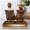 DUOYUN Targa da scrivania personalizzata con coppia in stile cartone animato, decorazione da tavolo con nome/testo personalizzato in 2D, regalo romantico per giovani coppie, San Valentino
