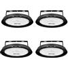 Blivrig 300W Faretto LED UFO 4 Pezzi, Lampada da Officina con Staffa 30000LM