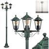 HOFSTEIN Kandelaber Loria Lampada Vialetto Esterno in Metallo/Vetro in Nero/Verde/Trasparente, Lampade per Viaggio in Casa/Antico/Retrò/Vintage per Giardino Esterno Terrazzo Cortile Max 200cm 3xE27