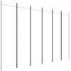 vidaXL Separé a 6 Pannelli, 300x200 cm, Tessuto Poliestere & Struttura in Ferro, Bianco, Schermo Pieghevole, Parete Divisoria Mobile, Camera e Ufficio, Arredo Casa