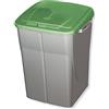 M home by Mazzei Mondex M-Home EcoBin - Pattumiera per Il Riciclaggio, con Sistema di aggancio Connect Ready, Plastica, Grigio/Verde, 45L