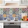 RE-COVERTILES - Adesivi Piastrelle Cucina Bagno Mattonelle adesive in PVC Impermeabili Antigraffio Stickers Decorazione Parete Cementine Peel and Stick - Modello 12 Pz 20x20 cm PS00002 Made in Italy