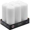 Hofer Candele Cilindriche a Colonna - 6 x 16,5 cm - Colore Bianco - Set di 6 Candele Grandi - Lunga Durata: 54 Ore - Non Profumate - Cera Antigoccia - Qualità RAL
