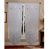 GBiancheria Coppia Tende a Pacchetto Regolabili a Vetro ESTER per Finestra 60X150cm e Portafinestra 60x240cmpronte da appendere (60x240, Bianco-Grigio)