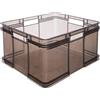 keeeper Contenitore con Impugnature Laterali, Euro-Box XXL, Procyclen, 54 L, Bruno, Trasparente (Crystal Grey)