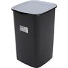 BELLI E FORTI Tre Ti TRT536 Pattumiera, Riciclo, Nero/Grigio, 50 lt