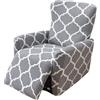 WWQQKJ 4-Pezzi Copripoltrona Relax Reclinabile Universale, Moderna Fodere Copripoltrona Reclinabile 1 Posto Elasticizzato Lavabile Rimovibile,Copertura per Poltrona Reclinabile(Color 07)