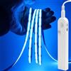 XUNATA Strisce LED COB Sensore Movimento - PIR 5V Batteria o USB, Autoadesivo per Armadi Scale (Ghiaccio Blu, 2m)